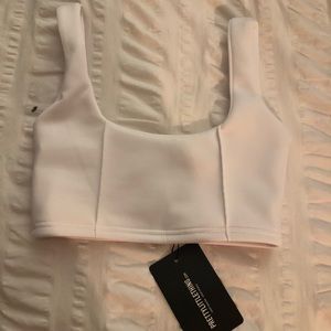 Zip-Back Square Neck Crop Top